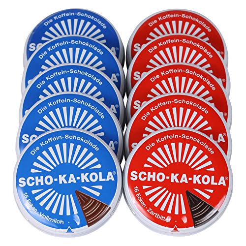 CHO-KA-KOLA - Zartbitter 10er Pack (10 x 100g) und Vollmilch von SCHO-KA-KOLA