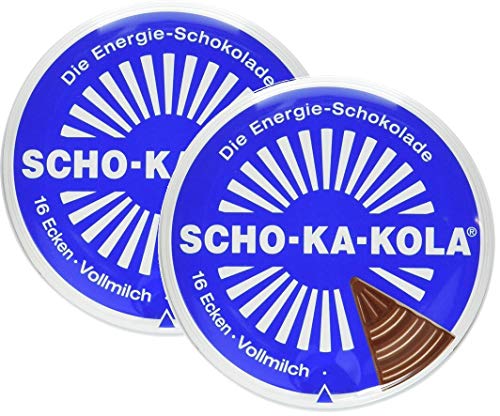 Scho-Ka-Kola Vollmilch, Energieschokolade, koffeinhaltig, (2er Pack), 2x100g von SCHO-KA-KOLA