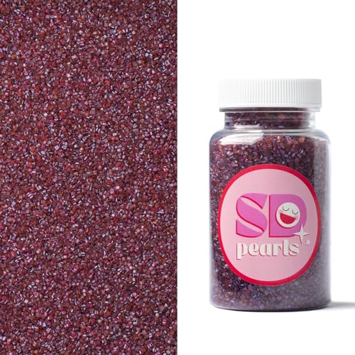 SD Pearls Farbzucker, Dekorzucker, Glitzerzucker, Bunter Streudekor Zucker Für Eis, Kekse, Kuchen, Cupcakes, Dessertdekoration (Fuchsia, 100g) von SD Pearls