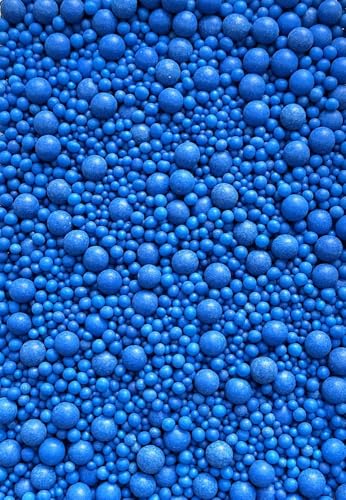 SD Pearls Zuckerperlen, Essbare Zucker Perlen, Tortendeko Streusel Perlen, Zucker Dekorperlen Für Keksen, Kuchen, Cupcakes, Dessertdekoration (Dunkelblau, 3,4,5,7,10mm, 1000g) von SD Pearls