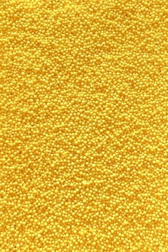 SD Pearls Zuckerperlen, Metallic Perlen, Essbare Zucker Perlen, Tortendeko Streusel Perlen, Zucker Dekorperlen Für Keksen, Kuchen, Cupcakes, Donuts, Dessertdekoration (Gelb, 1000g) von SD Pearls
