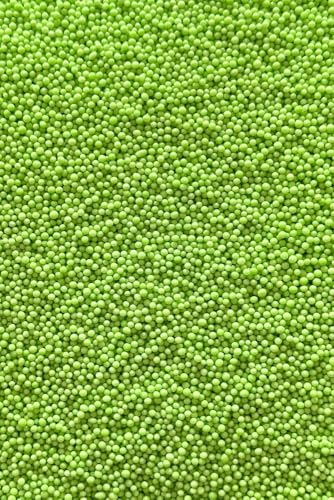 SD Pearls Zuckerperlen, Metallic Perlen, Essbare Zucker Perlen, Tortendeko Streusel Perlen, Zucker Dekorperlen Für Keksen, Kuchen, Cupcakes, Donuts, Dessertdekoration (Hellgrün, 1000g) von SD Pearls