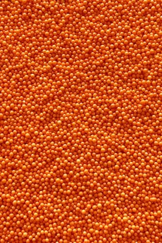 SD Pearls Zuckerperlen, Metallic Perlen, Essbare Zucker Perlen, Tortendeko Streusel Perlen, Zucker Dekorperlen Für Keksen, Kuchen, Cupcakes, Donuts, Dessertdekoration (Orange, 100g) von SD Pearls