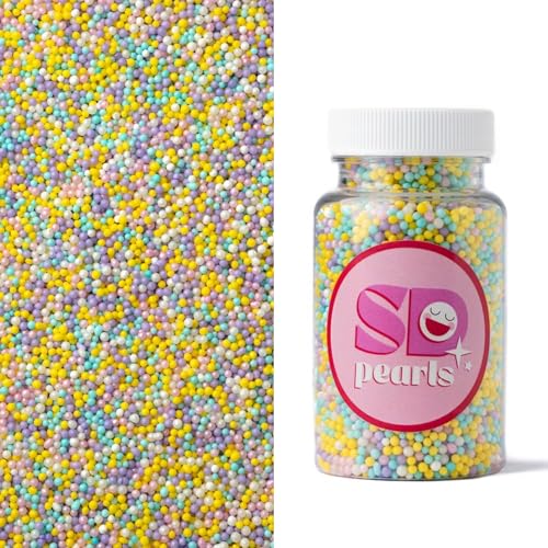 SD Pearls Zuckerperlen, Mix Perlen, Essbare Zucker Perlen, Tortendeko Streusel Perlen, Zucker Dekorperlen Für Keksen, Kuchen, Cupcakes, Donuts, Dessertdekoration (Summer Sunset, 500g) von SD Pearls