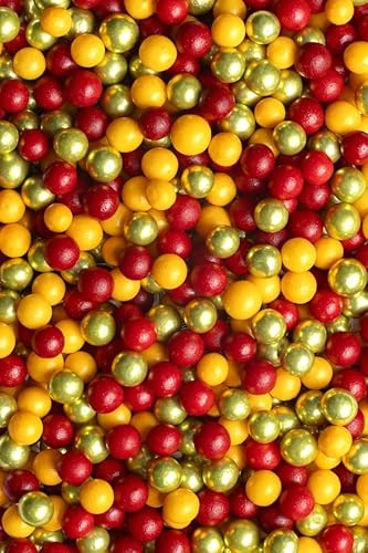 SD Pearls Zuckerstreusel, Essbare Zucker Perlen, Tortendeko Streusel Perlen, Bunter Streuselmix, Streudekor für Kuchen, Dessertdekoration für Geburtstagsfeiern. (Mix „Burgundy“, 450g) von SD Pearls