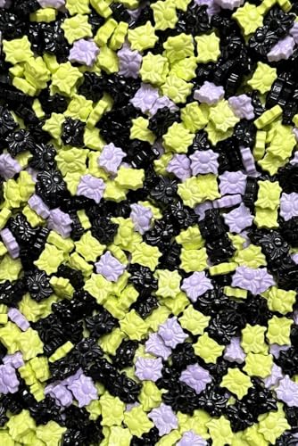 SD Pearls Zuckerstreusel, Halloween Streusel Essbar, Zuckerstreusel Halloween, Zucker Augen Deko Essbar, Streudekor für Kuchen, Muffins, Desserts. (Spinnen, 50g) von SD Pearls
