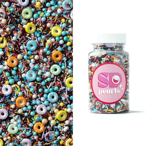SD Pearls Zuckerstreusel,Bunter Streuselmix,Streudekor für Torten,Cupcakes,Zuckerwatte,Cake Pops und Desserts-Zuckerstreusel für Babypartys,Kindergeburtstagsfeiern (Mix „Choco Charm“, 1000g) von SD Pearls