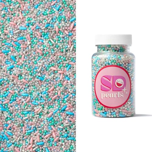 SD Pearls Zuckerstreusel,Bunter Streuselmix,Streudekor für Torten,Cupcakes,Zuckerwatte,Cake Pops und Desserts-Zuckerstreusel für Babypartys,Kindergeburtstagsfeiern (Mix „Wunder Lutscher“, 1000g) von SD Pearls