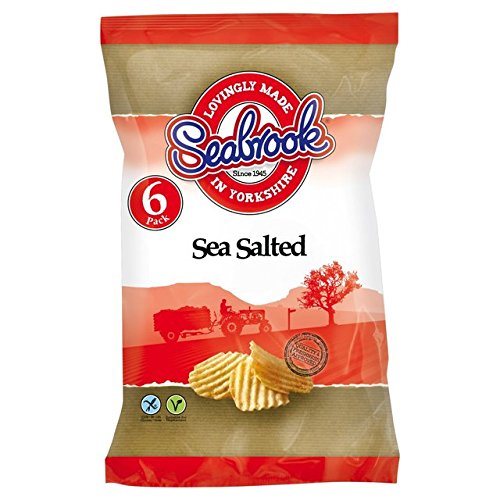 Seabrook Crinkle Cut Sea Salt Crisps 6 x 25G von Seabrook