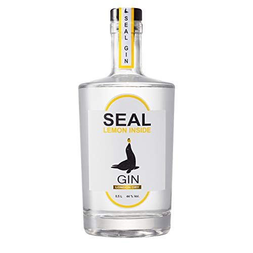 SEAL GIN – LEMON INSIDE 1 x 0.5 l | London Dry Gin mit Zitronen-Aroma | Botanicals mit Noten von Zitrone, Brombeere, Süssholz | 44% vol. alc. | made in Germany | Geschenk für Gin-Liebhaber von SEAL GIN