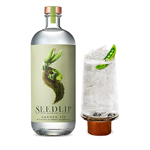 Seedlip Garden 108 | erfrischend-alkoholfreie Gin-Alternative | mit Kräutergeschmack | kalorienfrei & zuckerfrei | für nicht-alkoholische Cocktails | 0,0% vol | 700ml Einzelflasche | von SEEDLIP