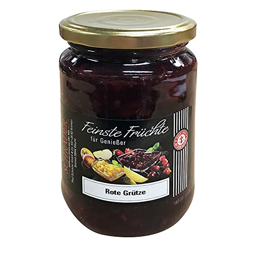 Schrader | Rote Grütze | mit 60% Früchtemischung | aus Sauerkirschen, Johannisbeere, Erdbeeren u.m. | 380g im Glas von Schrader