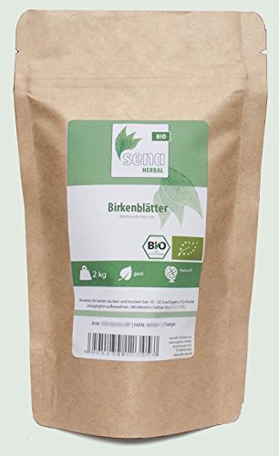SENA-Herbal Bio - ganze Birkenblätter- (2kg) von SENA-HERBAL