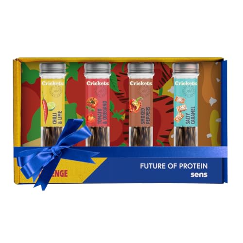 Originelle SENS Essbare Insekten Snack für Menschen, Geröstete Grillen Protein Snack, Crunchy Party Mix, Insektennahrung Probierset, Party Challenge Geschenkidee Originelle SENS Essbare Insekten Snack für Menschen, Geröstete Grillen Protein Snack, Crunchy Party Mix, Insektennahrung Probierset, Party Challenge Geschenkidee von SENS