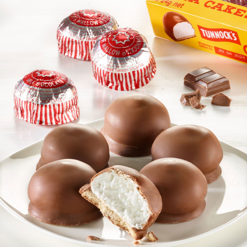 Tunnock's Tea Cakes - Baiser auf Mürbebiscuit mit Vollmilchschokolade 2er-Set von SET