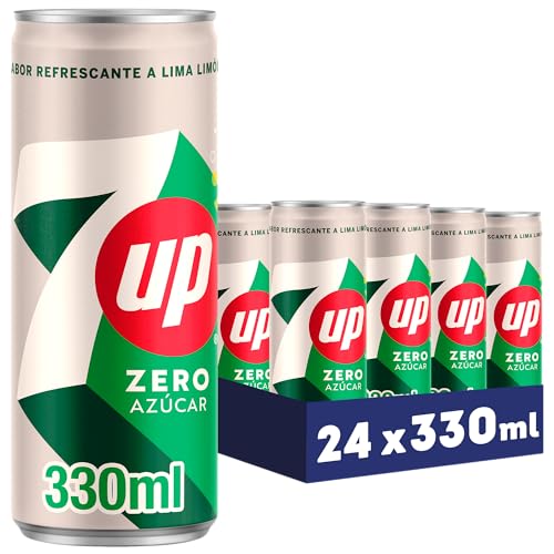 7 UP Zitronen- und Limetten-Null-Erfrischungsgetränk, zuckerfrei und kalorienfrei, 24 x 330 ml, insgesamt 7,92 Liter von 7UP