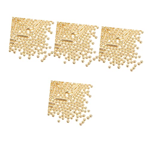SEWACC 4 packs Celebration Accessories Baking Edible Sprinkle Sprinkles Cuake Inedible Use Sugar Wedding for Golden Cuakes Delicate Supplies Toppers Decoration Embellishment Pearl Gold von SEWACC