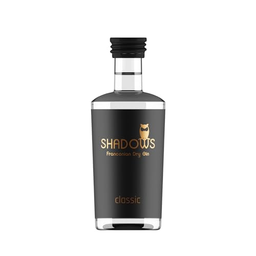 SHADOWS Franconian Dry Gin classic – handcrafted Premium Gin mit fruchtig-würzigem Geschmack – kleine fränkische Destillerie – aromatischer Gin für Genießer – 50ml von SHADOWS