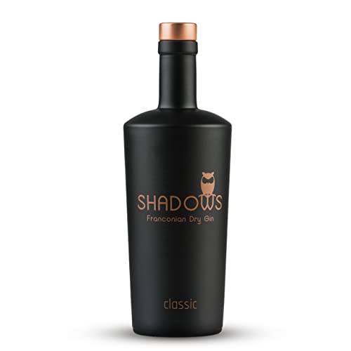 SHADOWS Franconian Dry Gin classic – handcrafted Premium Gin mit fruchtig-würzigem Geschmack – kleine fränkische Destillerie – aromatischer Gin für Genießer – 500ml von SHADOWS