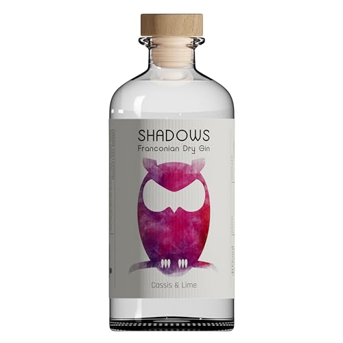 SHADOWS Gin Cassis & Lime – handcrafted Gin mit fruchtigem Johannisbeere & Lime Geschmack – kleine fränkische Destillerie – aromatischer Gin für Genießer – 500ml von SHADOWS