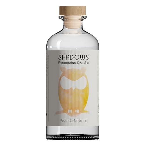 SHADOWS Gin Peach & Mandarine – handcrafted Gin mit fruchtigem Pfirsich & Mandarine Geschmack – kleine fränkische Destillerie – aromatischer Gin für Genießer – 500ml von SHADOWS