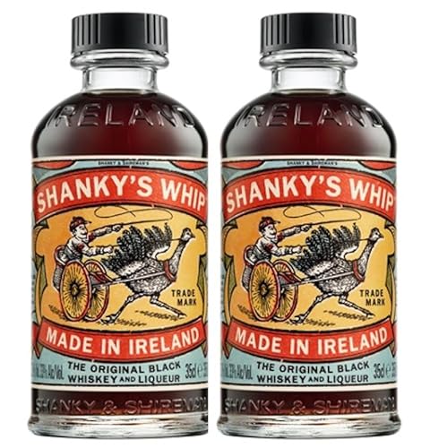 Shanky's Whip Original | Irish WhiskeyLikör | cremiger Likör ohne Sahne mit Vanille und Karamell | beliebt bei Jung und Alt | 33% vol | 2x 350ml Einzelflasche | von SHANKY'S WHIP