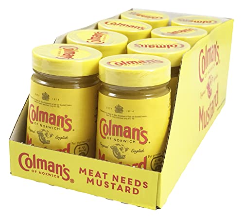 Colmans Original English Mustard Senf 8X 170G Glas – importiert von Shestore24 von SHESTORE24