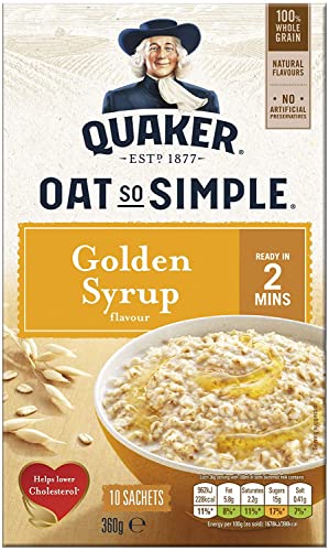 Quaker Oats So Simple Golden Syrup 9 Packungen mit 10X 36G von SHESTORE24