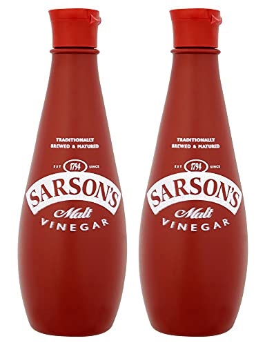 Sarsons Malt Vinegar Malzessig 2X 300ml Kunststoff-Flasche - importiert von Shestore24 von SHESTORE24