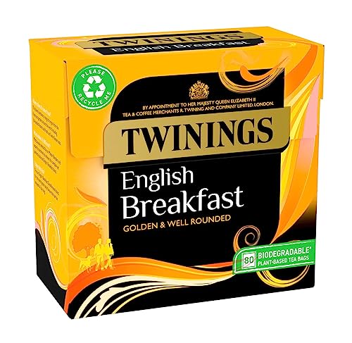 Twinings 80 Teebeutel (English Breakfast) - Schwarzer englischer Tee - importiert von Shestore24 von SHESTORE24