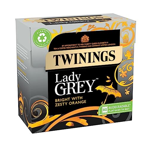 Twinings 80 Teebeutel (Lady Grey) - Schwarzer englischer Tee mit Orangen- und Zitrusaroma – importiert von Shestore24 von SHESTORE24