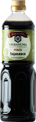 Shibanuma Ponzu Soße – Sojasoße mit Yuzu aus Japan – Weniger salzig – 1 x 1 l von SHIBANUMA