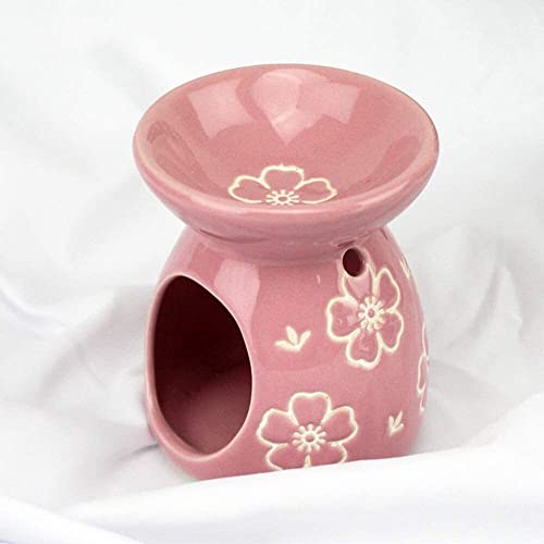 Brenner for ätherische Öle, Wachsschmelzbrenner, Aromatherapie-Aromabrenner, Keramikölkerze, Wachsschmelzbrenner, Diffusor-Wachsbrenner, Blau(Roze) von SHOUKAII