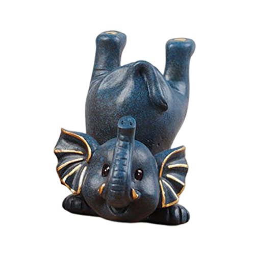 SHOUKAII Elefanten-Brillenhalter, Präsentationsständer, Statue, Nachttische, Büro, Heimdekoration, einzigartiges Jubiläums-Geburtstagsgeschenk(Blue) von SHOUKAII