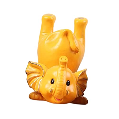 SHOUKAII Elefanten-Brillenhalter, Präsentationsständer, Statue, Nachttische, Büro, Heimdekoration, einzigartiges Jubiläums-Geburtstagsgeschenk(Light Yellow) von SHOUKAII