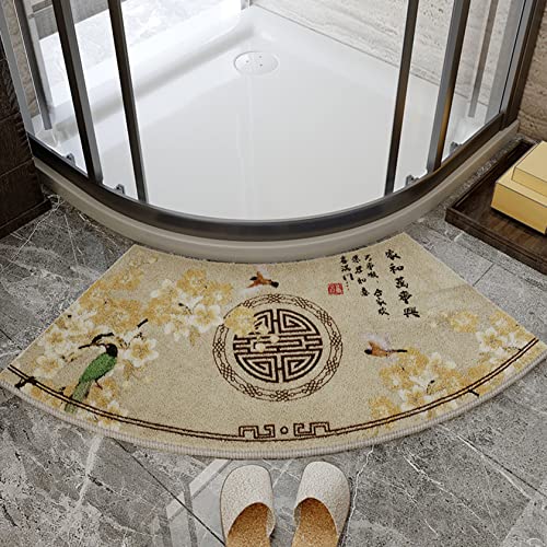 Gebogene Badematte in Haushalt und Küche, waschbare Duschbadematte, getuftete Badezimmermatte, flauschige Baumwollrückseite, wasserabsorbierend, weich, bequem, leicht zu reinigen, for Badewanne, Dusch Gebogene Badematte in Haushalt und Küche, waschbare Duschbadematte, getuftete Badezimmermatte, flauschige Baumwollrückseite, wasserabsorbierend, weich, bequem, leicht zu reinigen, for Badewanne, Dusch von SHOUKAII