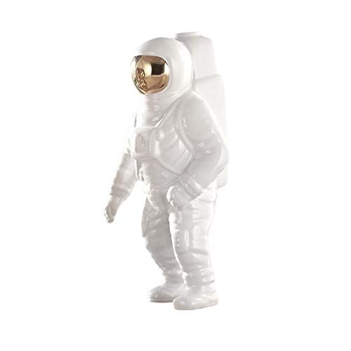 SHOUKAII Keramik-Astronauten-Statue, Heimdekoration, Akzente, Raummann-Thema, Büro-Heimdekoration, Kinder-Geburtstagsparty-Geschenk(White) von SHOUKAII