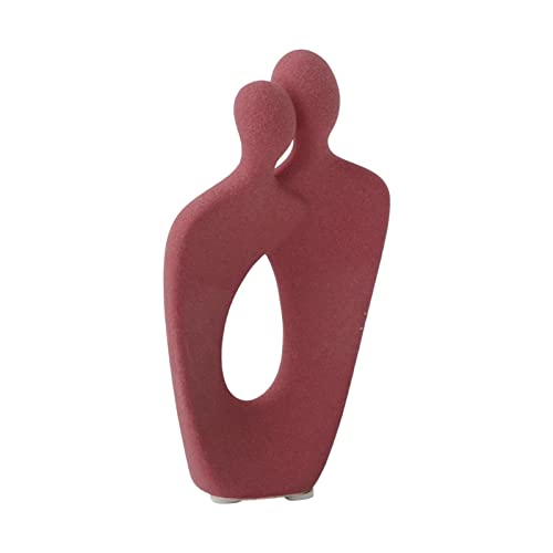 SHOUKAII Keramik-Paar-Statue, romantische Paar-Statue, Tischdekoration, Figur, Heimbüro-Dekoration, Jubiläumsgeschenk(7cmx14cm) von SHOUKAII