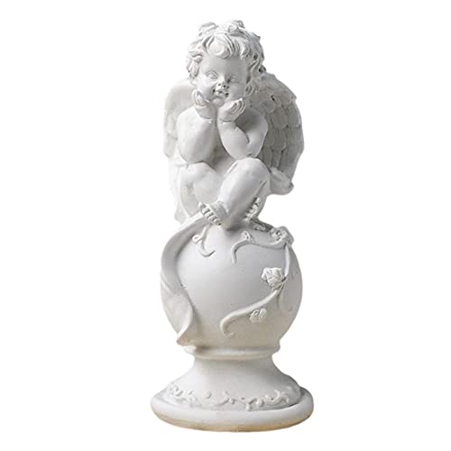 SHOUKAII Nordic Fairy Angel Figur Edler Heiliger Cherub Kunsthandwerk Sammlung Garten Terrasse Fenster Dekoration Home Office Dekor(Hands on Chin) von SHOUKAII