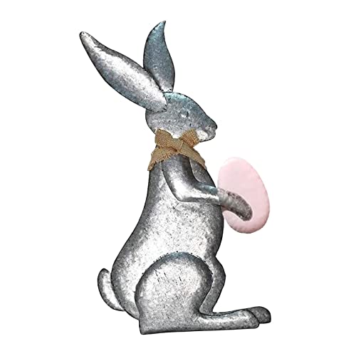 SHOUKAII Osterhasen-Statue, Osterei, Frühling, Garten, Büro, Kamin, Zuhause, Tischdekoration, Hochzeitsdekoration, Sammlerstücke(Pink) von SHOUKAII