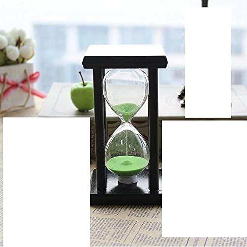 Sanduhr, Sanduhr, 30/60 Minuten Sanduhr aus Holz, weiß, schwarz, großer Sanduhr-Timer, dekorative Sanduhr, einzigartiges kreatives Souvenir for Zuhause, Studium, Büro(Groen) von SHOUKAII