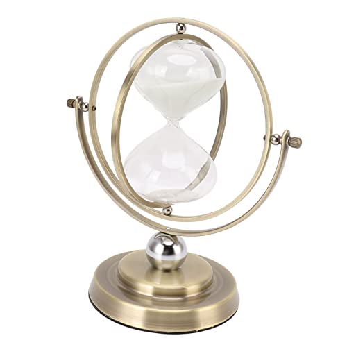 SHOUKAII Sanduhr-Bronze, zartes, modernes Sanduhr-Ornament, präzises Timing for die Büro-Sanduhr(White Sand 30min) von SHOUKAII