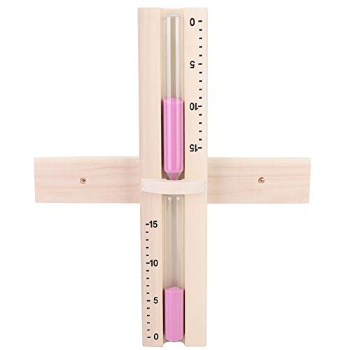 Sauna-Sanduhr, 15-Minuten-Sanduhr, wandmontierte rotierende Sanduhr aus Holz mit rosa Sand for den Saunaraum Sauna-Sanduhr, 15-Minuten-Sanduhr, wandmontierte rotierende Sanduhr aus Holz mit rosa Sand for den Saunaraum von SHOUKAII