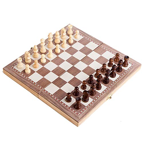 Schach 3 in 1 Schach Dame Backgammon Spielset Klappschachbrett Tragbares Reisebrettspiel for Anfänger, Kinder und Erwachsene, Partyaktivität Familienklassenzimmer Heimschach Schach 3 in 1 Schach Dame Backgammon Spielset Klappschachbrett Tragbares Reisebrettspiel for Anfänger, Kinder und Erwachsene, Partyaktivität Familienklassenzimmer Heimschach von SHOUKAII
