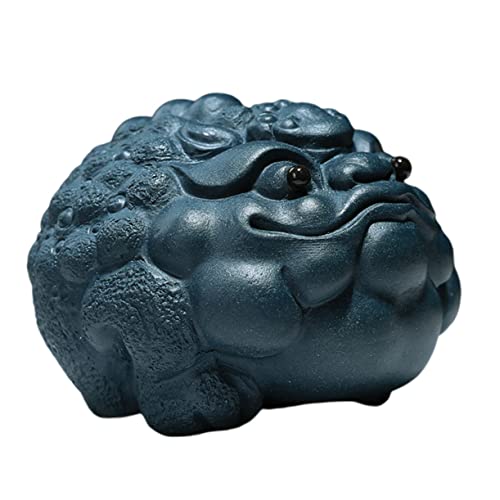 Tea Pets 1 Stück Shui Tischdekorationen Dekoration Büro Schönes Glück Feng Schmuck Display Garten Ton Kungfu Kleines Ausstellen und Geschenk Teehaustier Chinesisches Tablett Gongfu Kröte Tisch for Sta von SHOUKAII