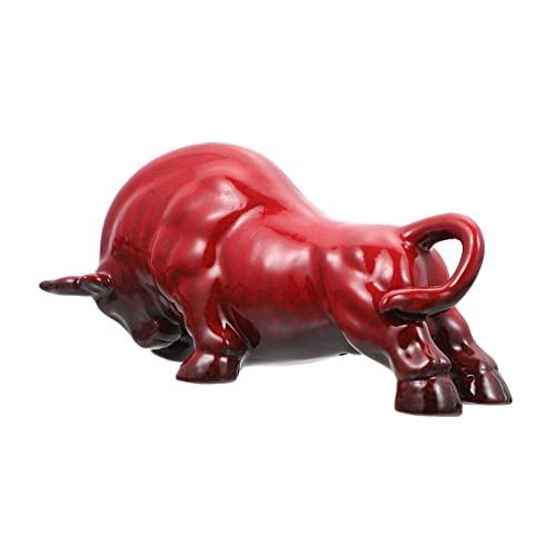 Tea Pets 1pc Ornamente Autos Spielset Büro Dekor Desktop Spielzeug Autos Ornament Bull Dekor Skulptur Desktop Ochse Ornament Tier Keramik Rot Feng Shui Bull Home Ornament Bull Tee Haustier (Farbe: Rot Tea Pets 1pc Ornamente Autos Spielset Büro Dekor Desktop Spielzeug Autos Ornament Bull Dekor Skulptur Desktop Ochse Ornament Tier Keramik Rot Feng Shui Bull Home Ornament Bull Tee Haustier (Farbe: Rot von SHOUKAII