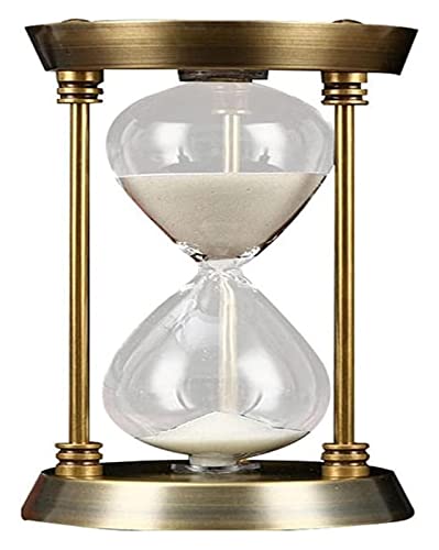 Vintage Glas-Sanduhr, Sanduhr, Sanduhr, Sanduhr, Metall-Sanduhr, Dekoration, 15/30/60 Minuten Sanduhr, Sanduhr, Wohnzimmer-Dekoration, Weinschrank-Dekoration(60 Min) von SHOUKAII
