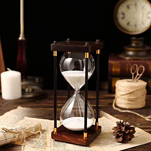 Vintage Glas Sanduhr Timer, Sanduhr Sanduhr, Sanduhr Sanduhr Timer SanduhrZeitmanagement-Assistent, kreatives Geschenk. (Farbe: Grün, Größe: 60(White,60 minutes) von SHOUKAII