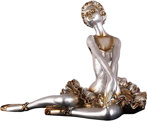 SHOUKAII Weiping – Feng Shui-Statue, Mädchen-Dekor-Statuenfiguren, Tänzer-Skulptur, Kunstharz, Heimdekoration, Schreibtisch-Ornament for Ihren Schreibtisch/Bücherregal/Esstisch, Segensgeschenk(A) von SHOUKAII
