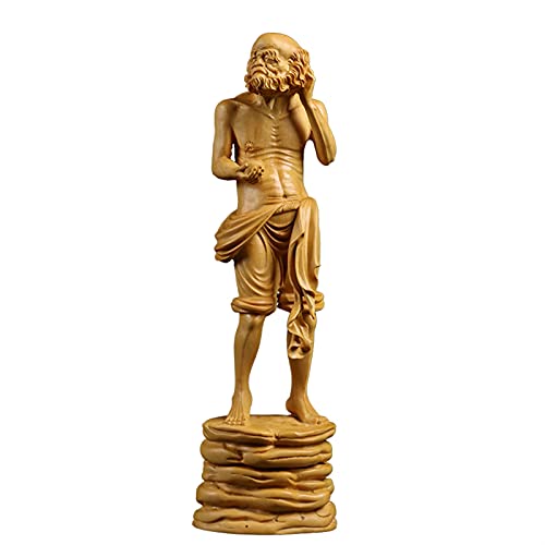 Weiping - Kreatives Design Luohan-Skulptur Buddha-Statue Massivholzstatue Feng Shui Desktop-Dekoration Heimdekoration Innenstatue von SHOUKAII